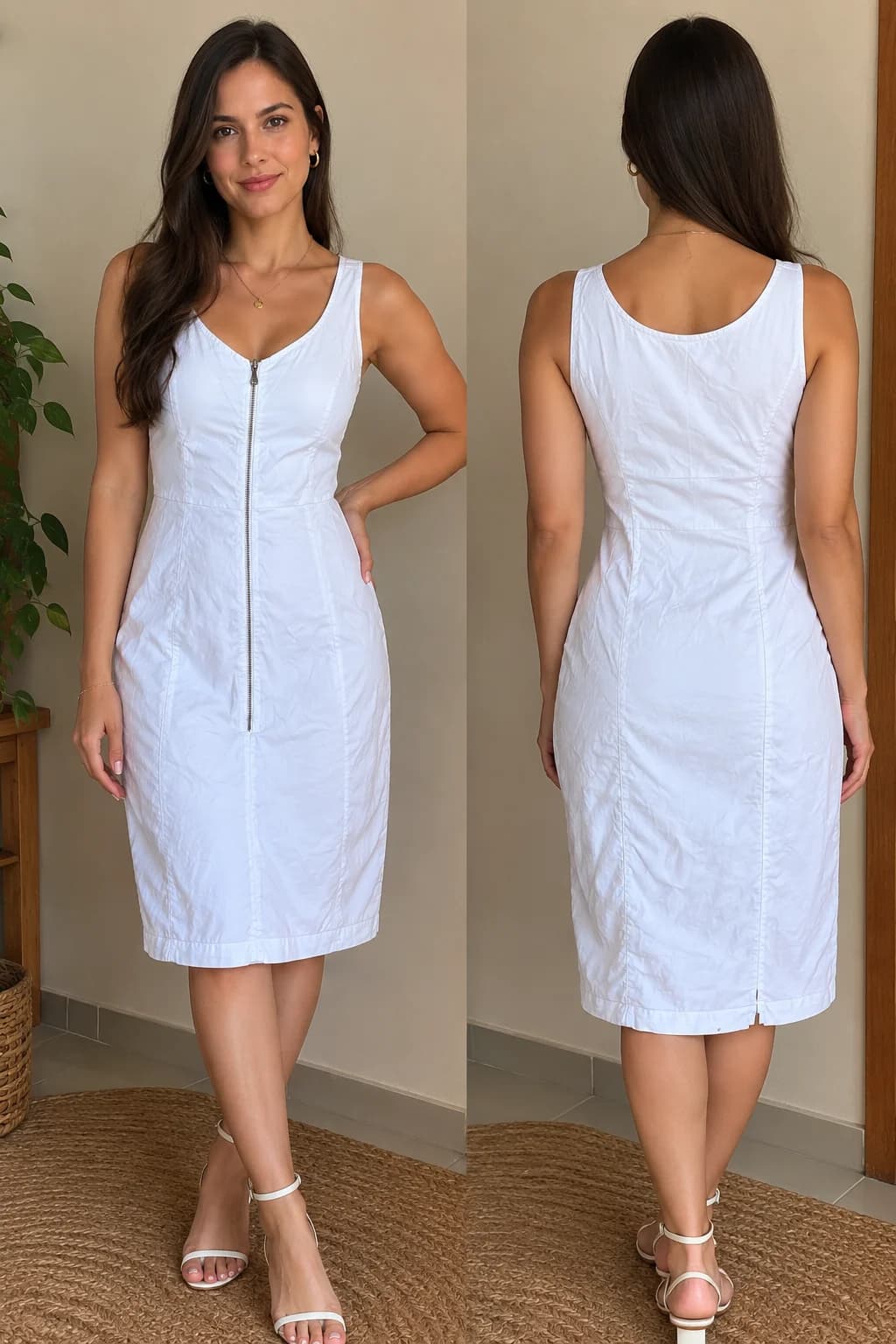 Vestido Jeans Branco Clássico